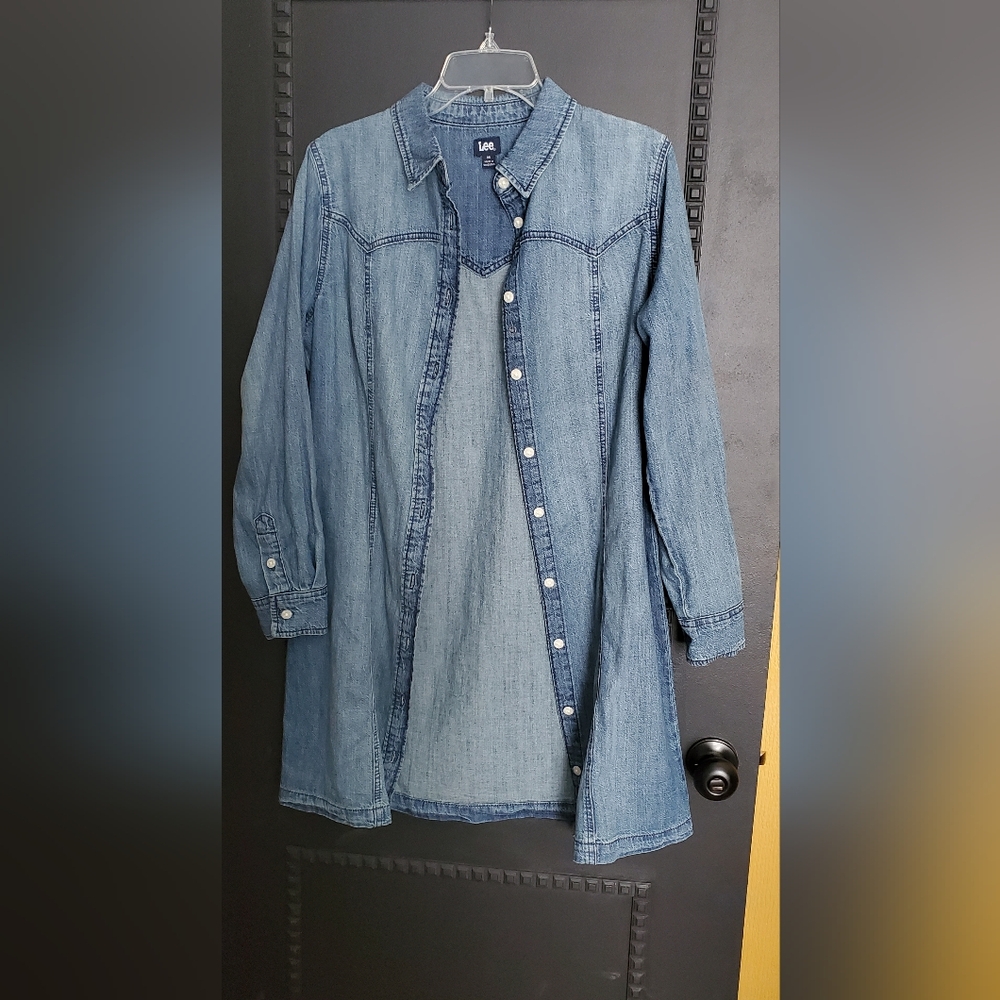 Denim Shirt Dress - Picture 11 of 12